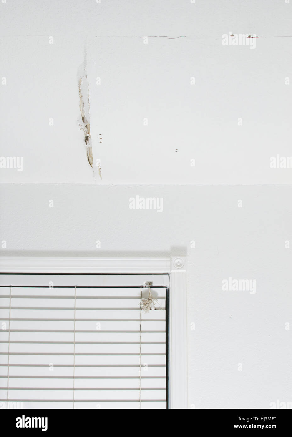 A Crack In A White Ceiling Of A Generic Unidentified Old