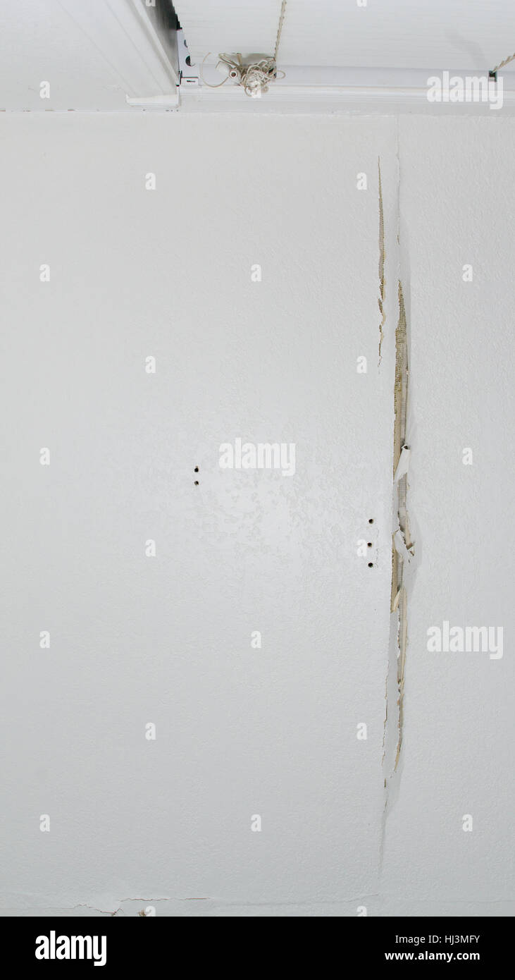 A Crack In A White Ceiling Of A Generic Unidentified Old
