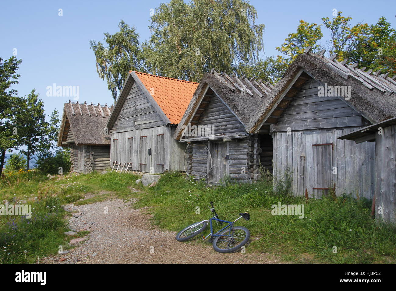Wooden houses in Altja, north Estonia Stock Photo Alamy