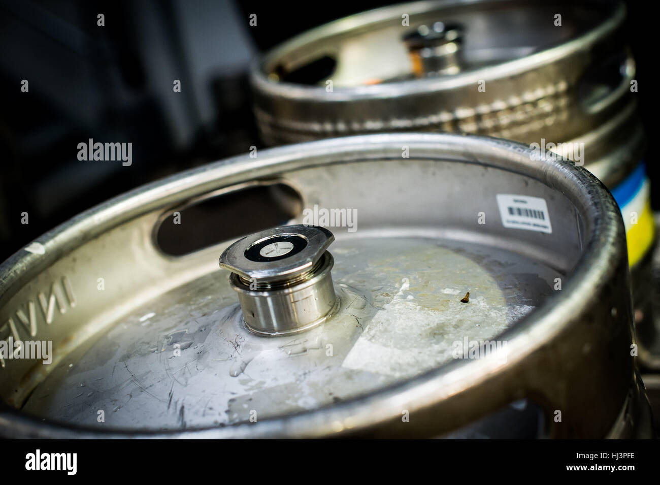 Beer brewing production at various stages from grain to bottle Stock Photo Alamy