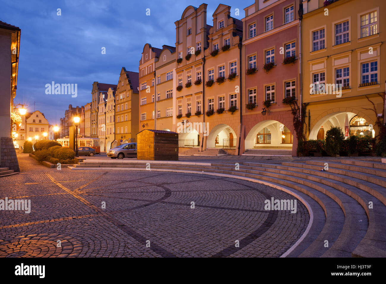 City of Jelenia Gora in Poland, Baroque gabled houses at the Old Town