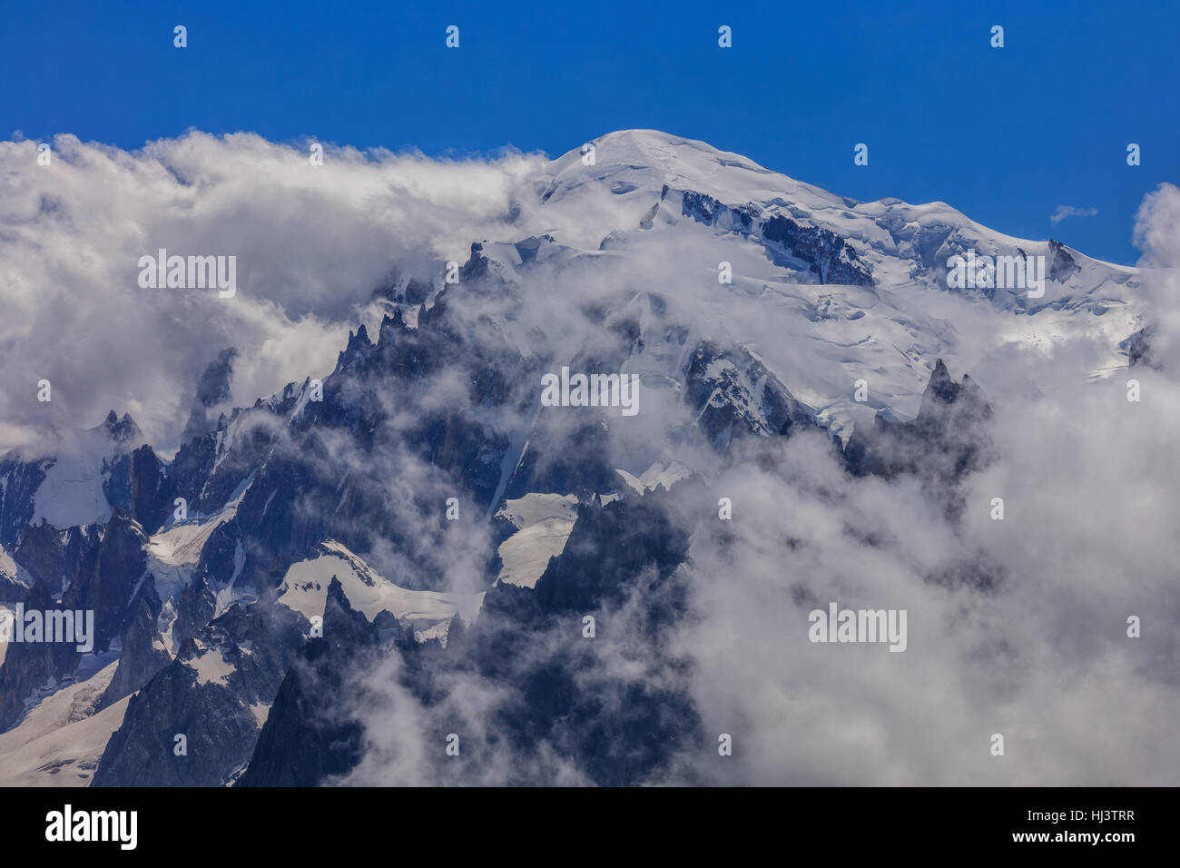 Mont Blanc massif in the French Alps Stock Photo - Alamy