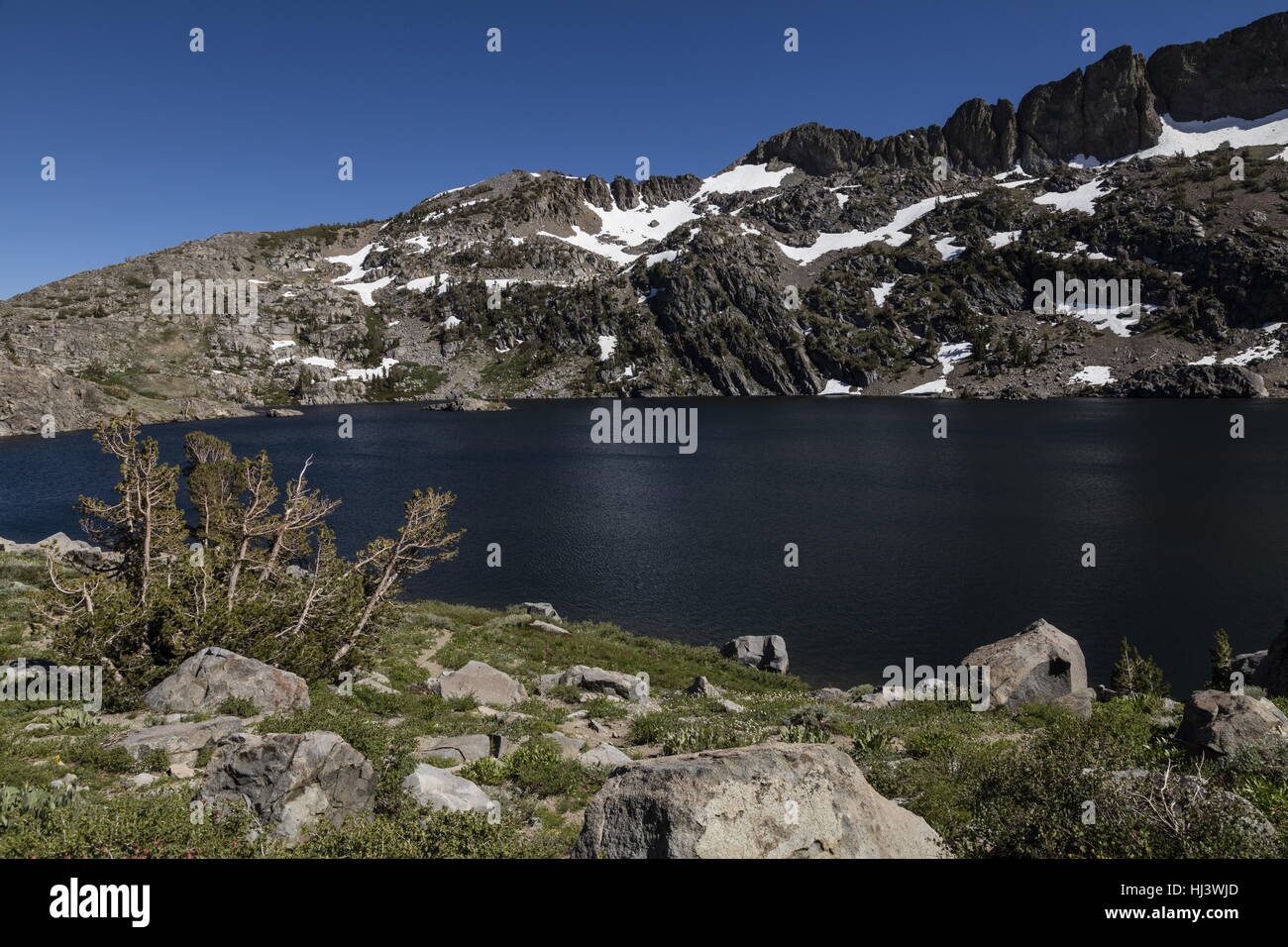 Lake Winnemucca, high above the Carson Pass, Sierra Nevada. California