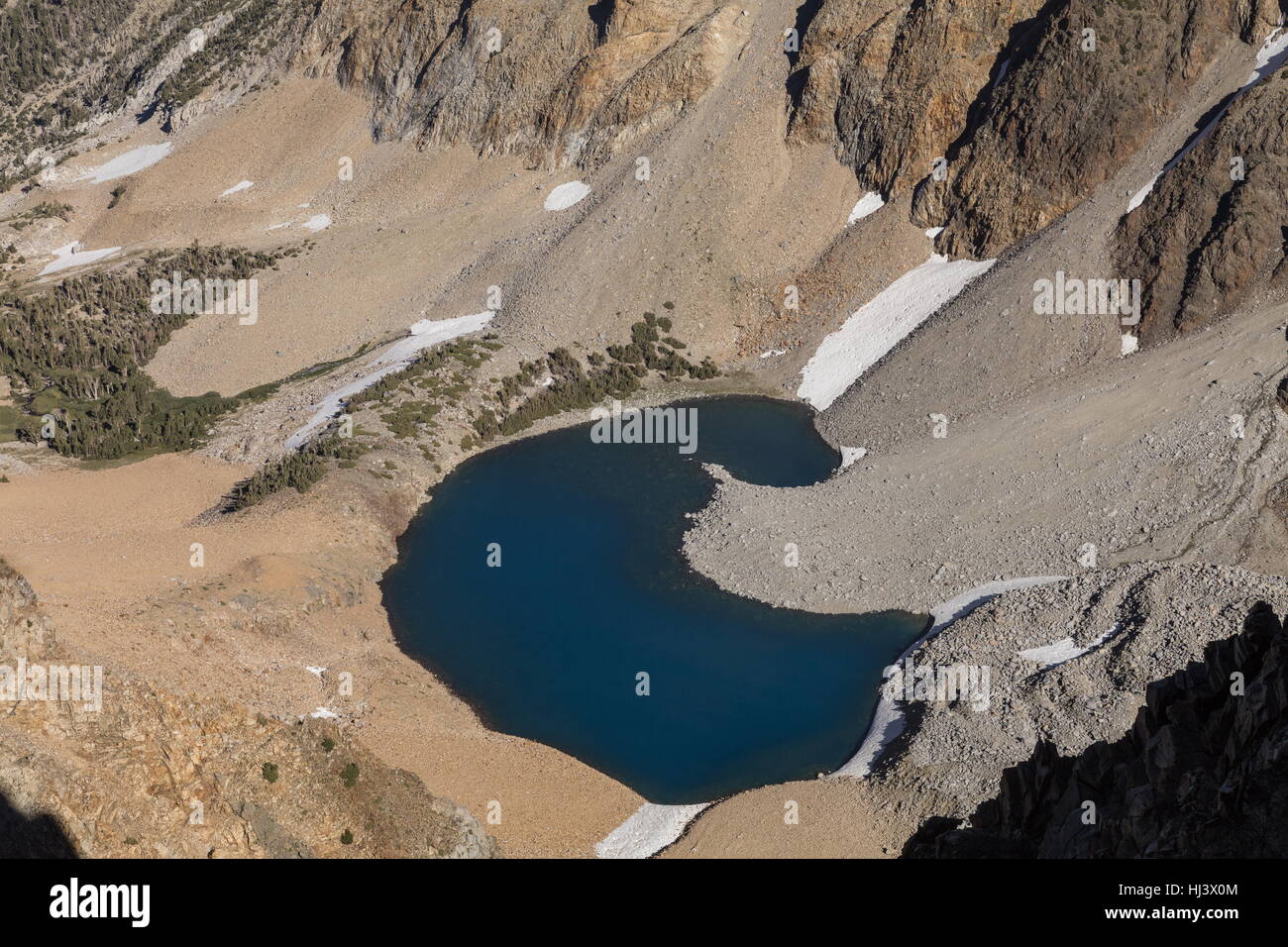 Kidney Lake, Mono County, eastern Sierra Nevada, seen from Dana Plateau. California. Stock Photo