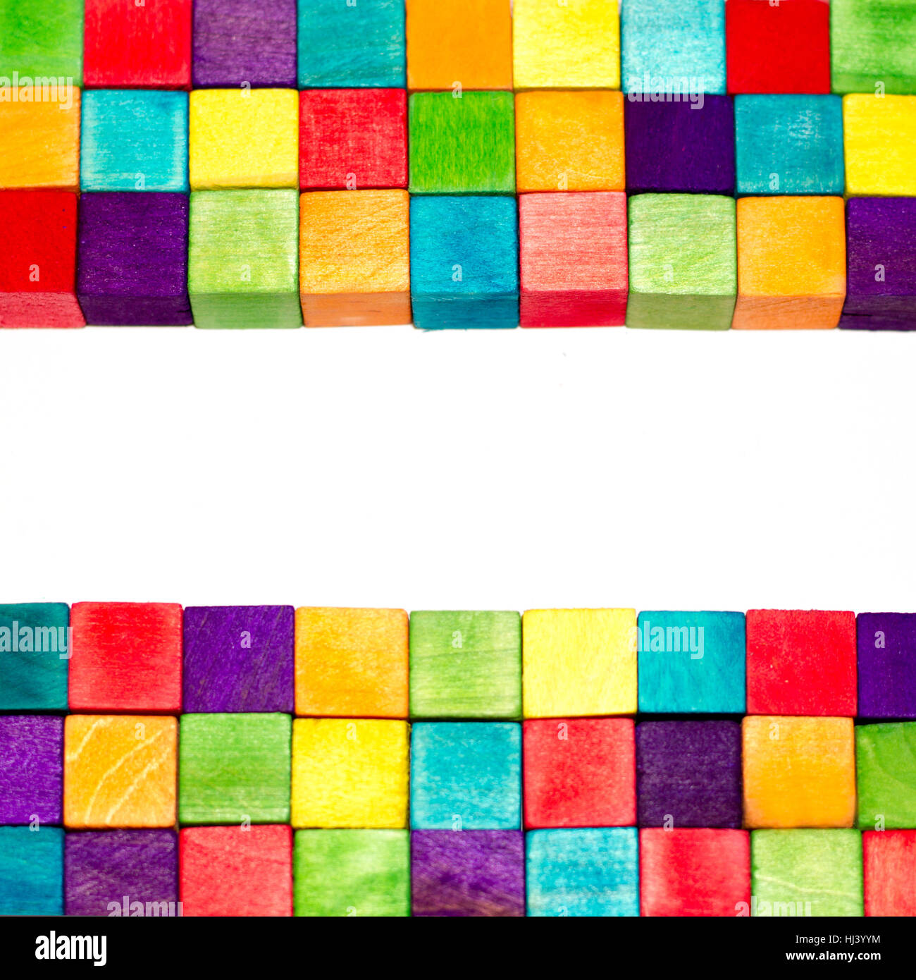 colorful blocks and text space Stock Photo
