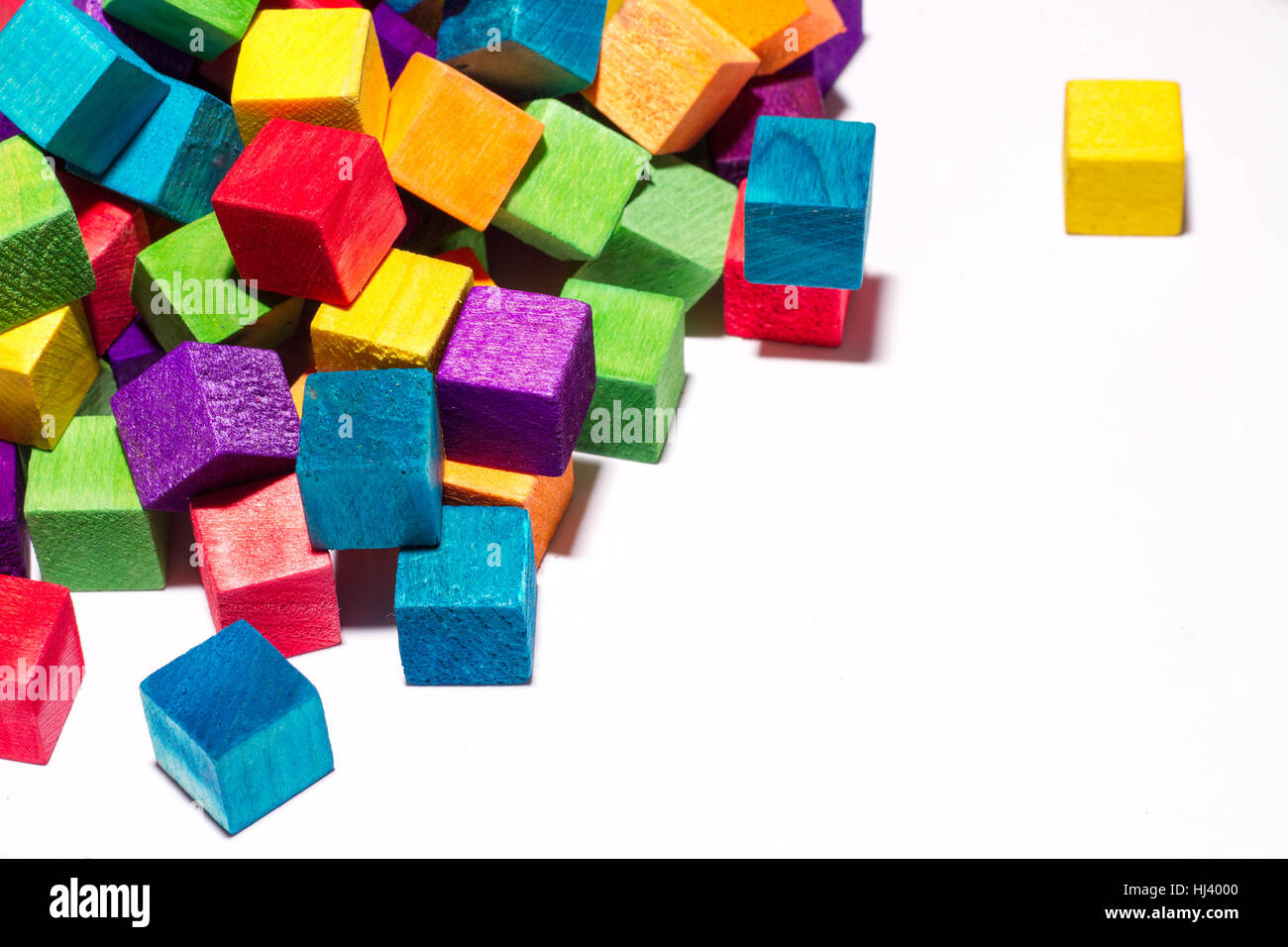 colorful blocks and text space Stock Photo
