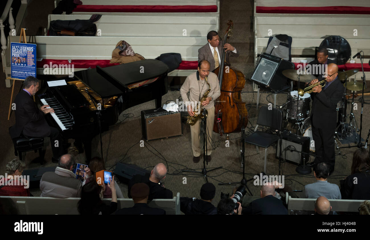 New York, NY USA January 5, 2017 Benny Golson, Buster Williams, Mike