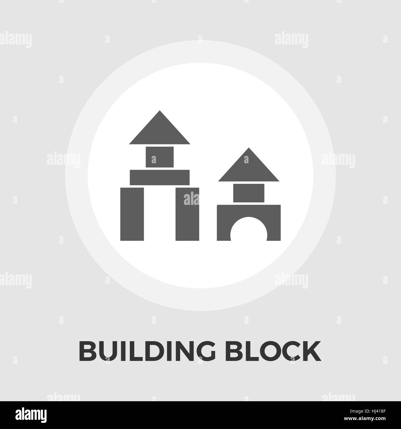 Building block icon vector. Flat icon isolated on the white background. Editable EPS file. Vector illustration. Stock Vector