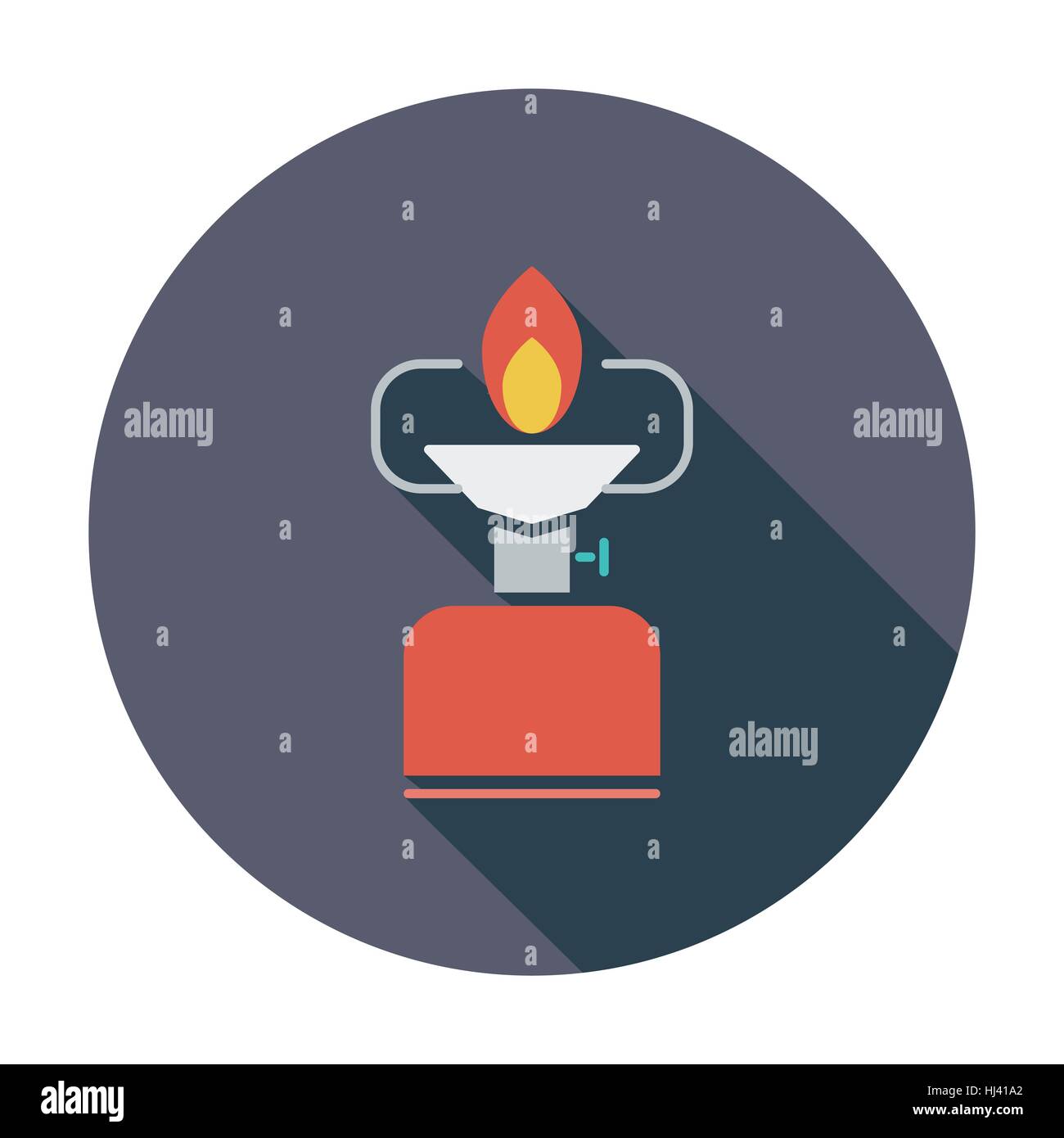Camping stove. Flat vector icon for mobile and web applications. Vector illustration. Stock Vector