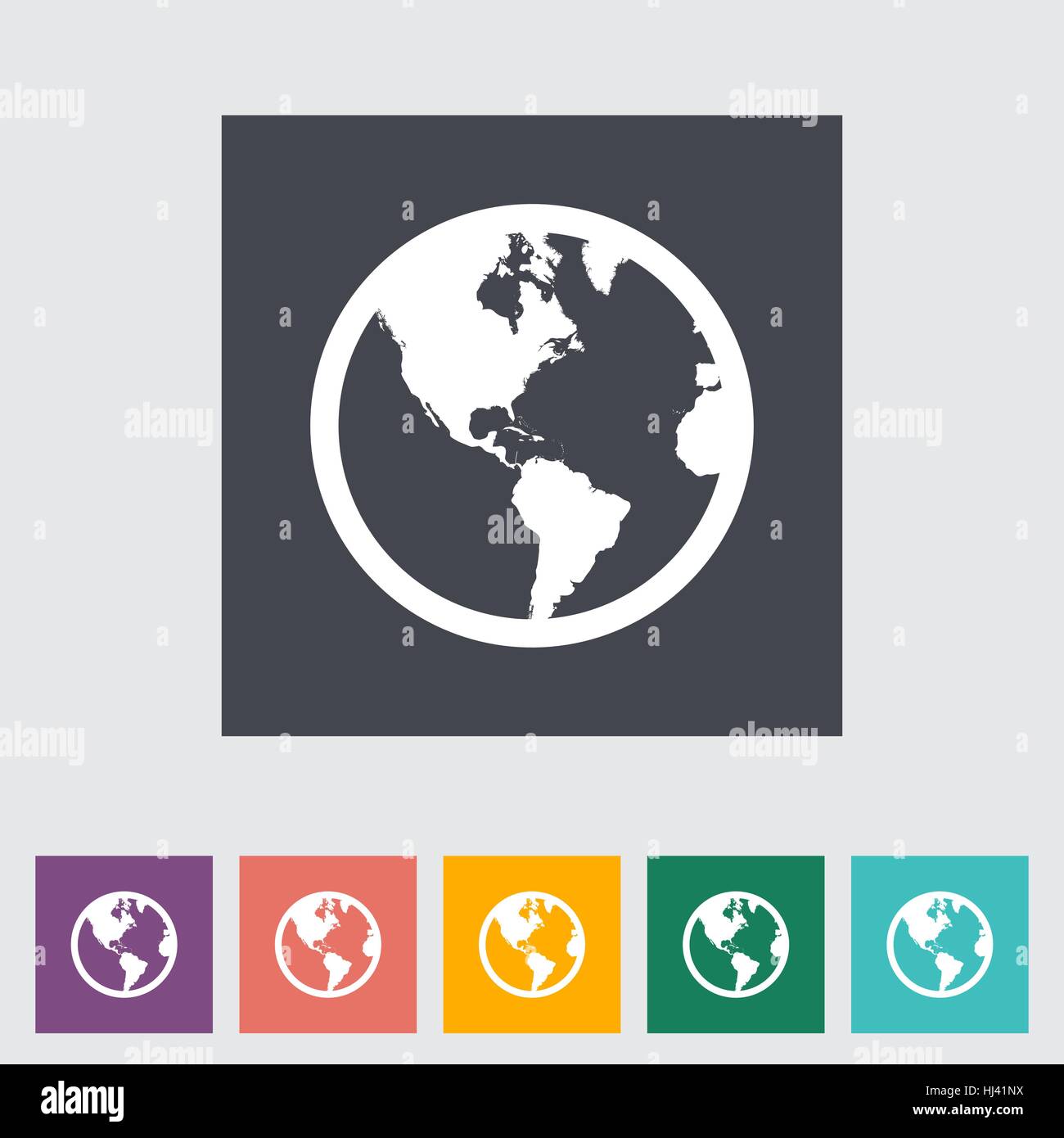 Earth flat icon. Vector illustration Stock Vector Image & Art - Alamy