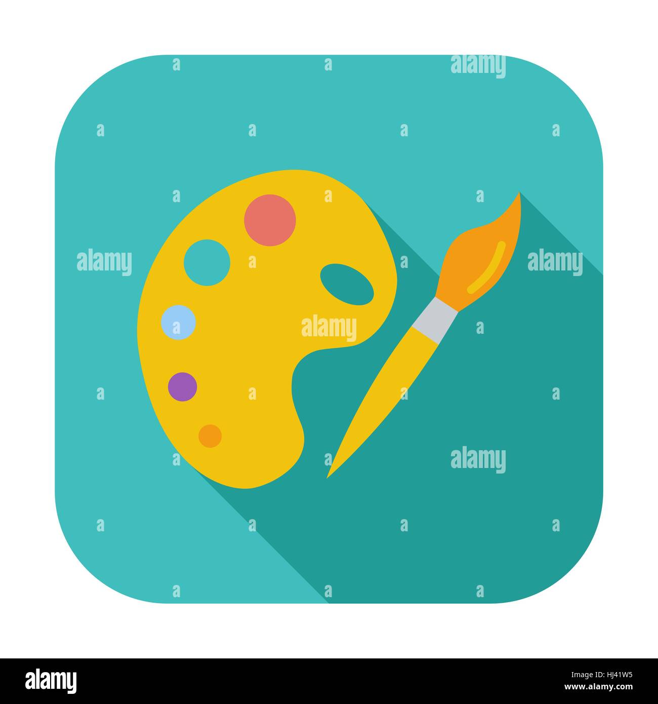 Fine Arts. Single flat color icon. Vector illustration Stock Vector ...