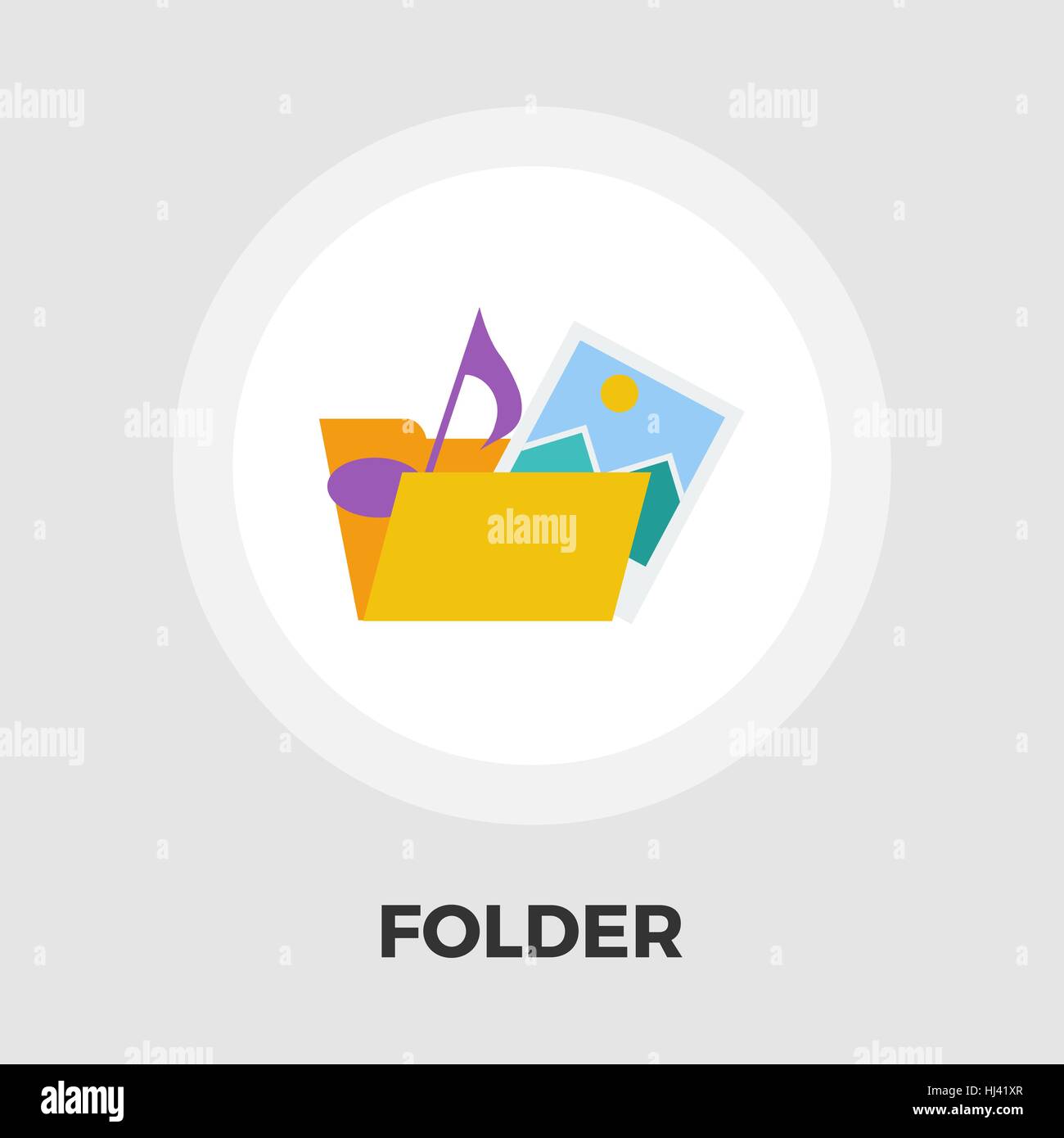 Folder icon vector. Flat icon isolated on the white background ...