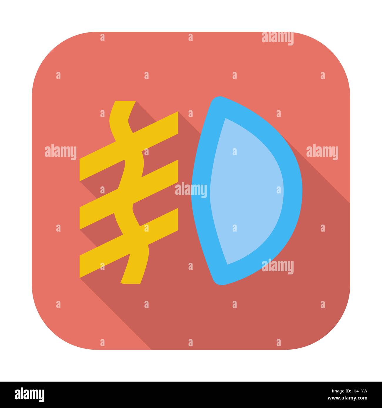 Front fog light. Single icon. Vector illustration Stock Vector Image