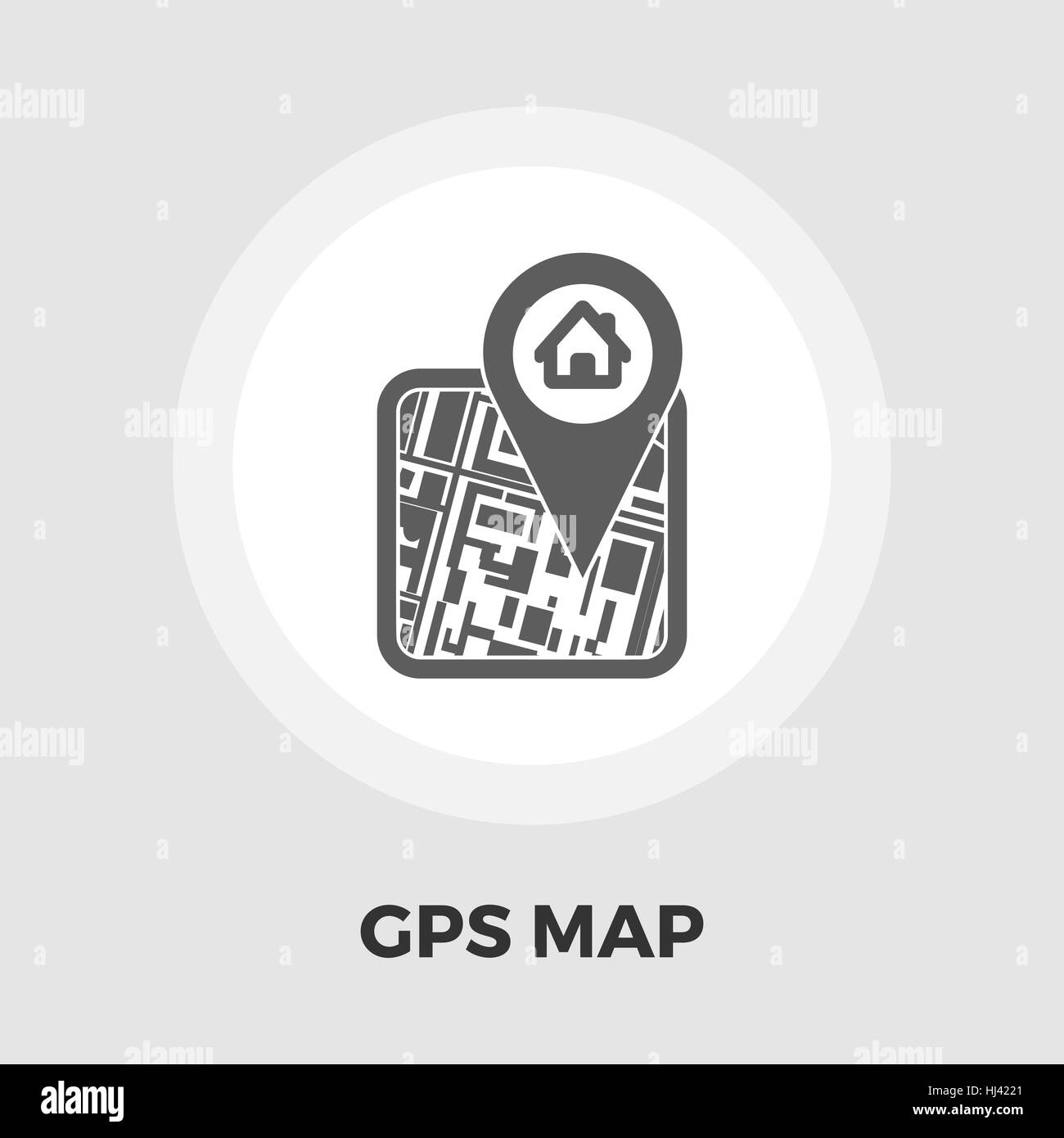 GPS map icon vector. Flat icon isolated on the white background ...