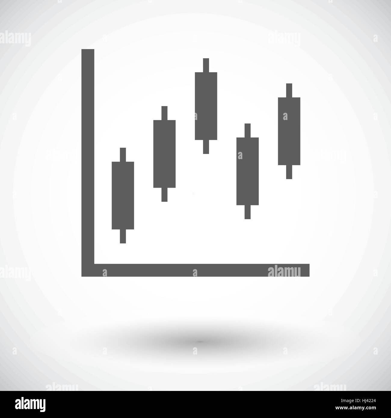 Graph. Single flat icon on white background. Vector illustration Stock ...