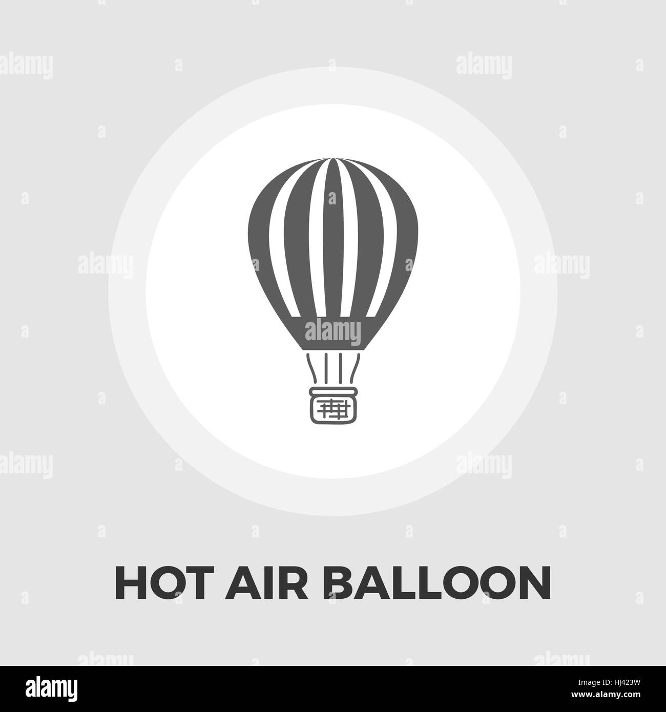 Hot Air Balloon icon vector. Flat icon isolated on the white background ...