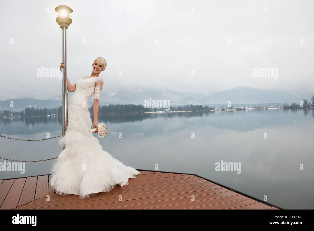 Beautiful smiles bride blonde hi-res stock photography and images - Alamy