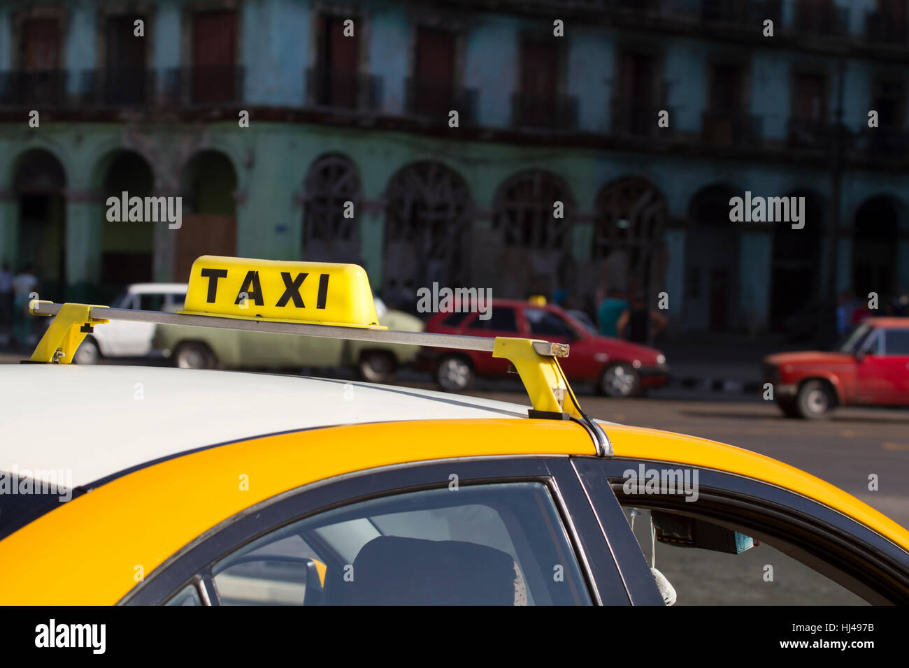 modern taxi in cuba Stock Photo - Alamy
