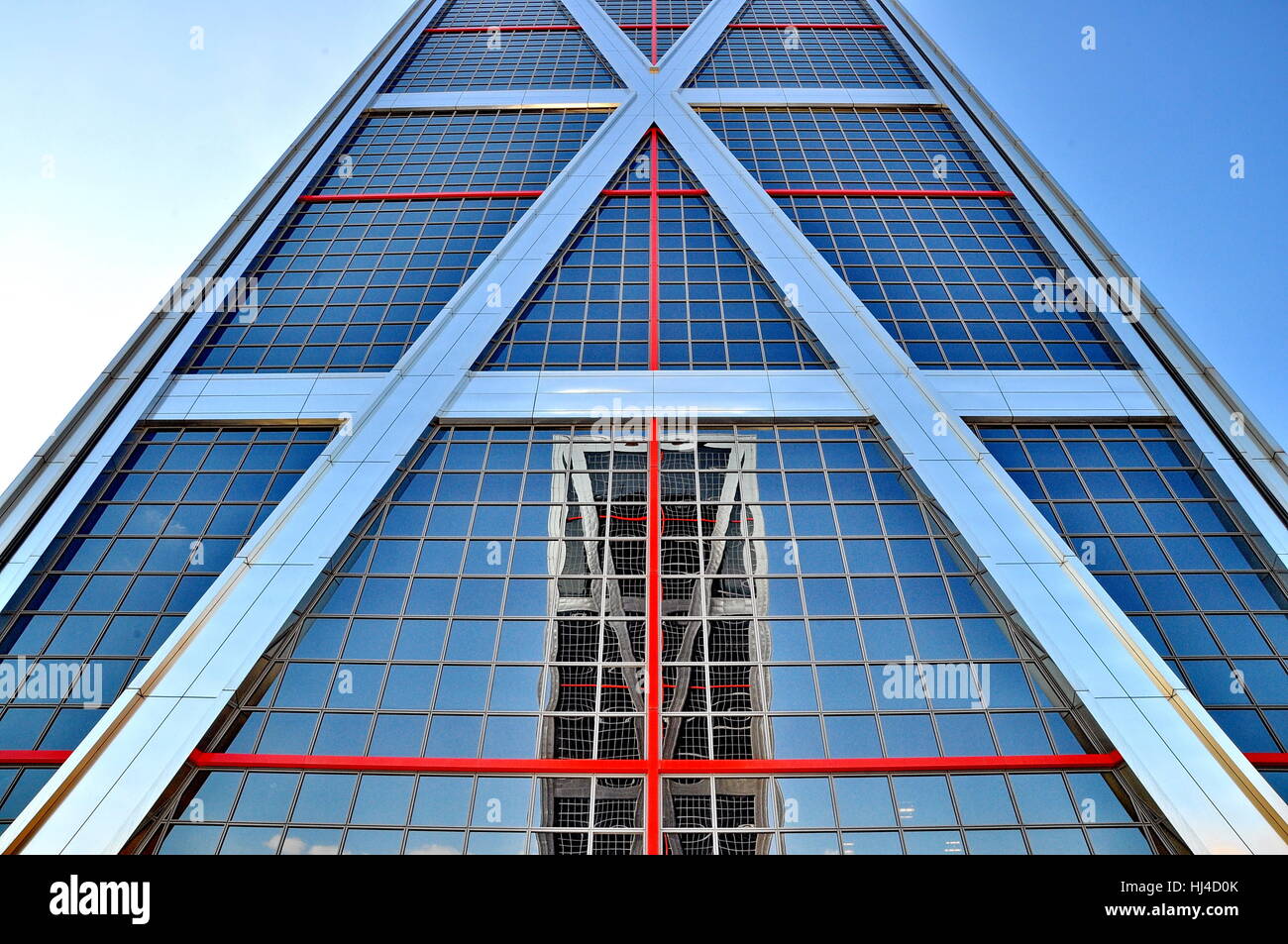 bank, lending institution, blue, tower, glass, chalice, tumbler, office, Stock Photo