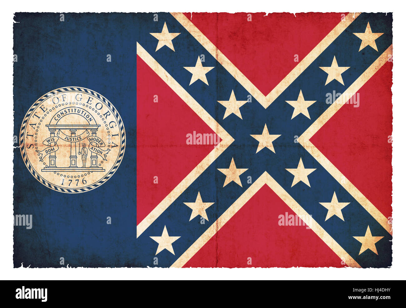 historical, usa, flag, style, federal state, historical, american, antique, Stock Photo