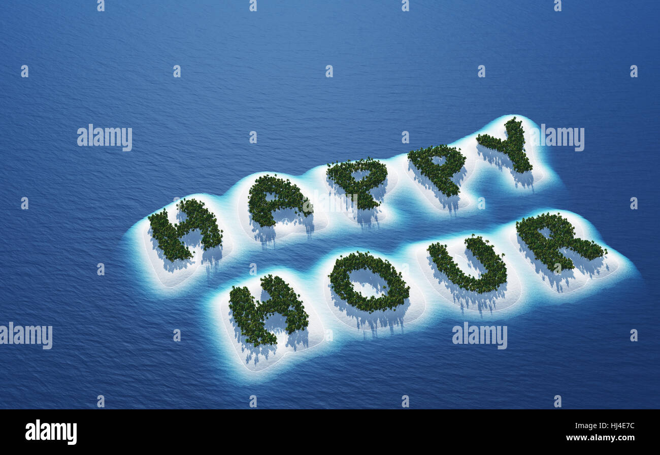happy hour island concept 3 Stock Photo Alamy