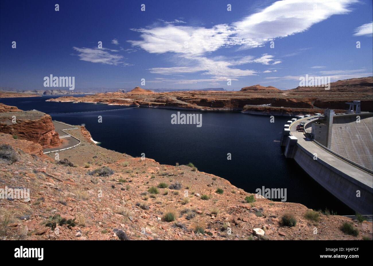 Glen Canyon Dam and Lake Powell, USA, America, Arizona, Stock Photo
