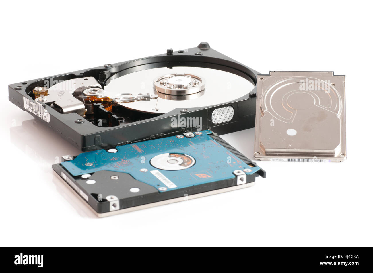 hard disk drives  2.5 and  3.5 inches Stock Photo