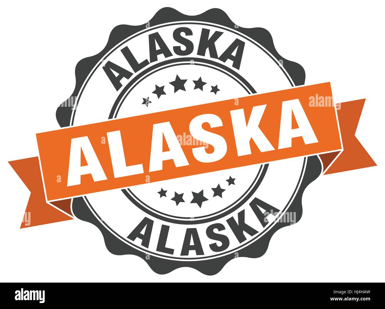 Alaska round ribbon seal Stock Vector Image & Art - Alamy