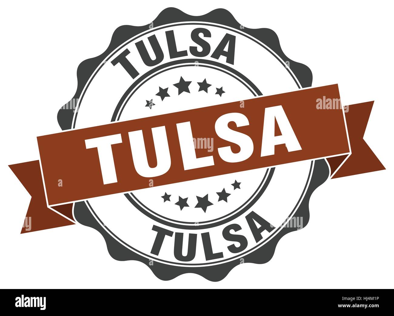 Tulsa round ribbon seal Stock Vector Image & Art Alamy