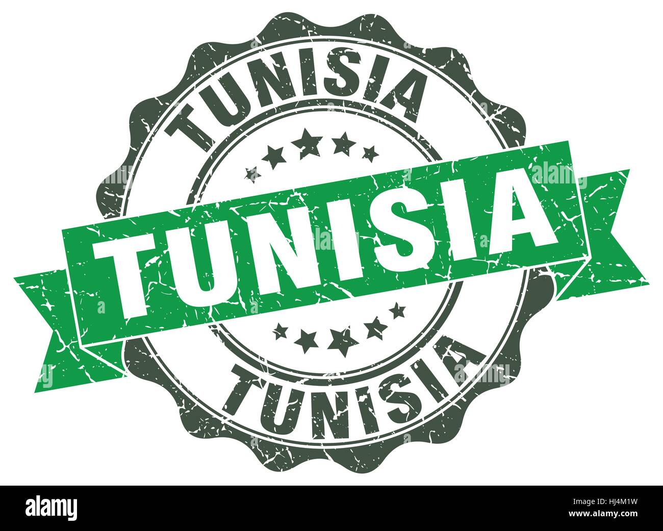 Tunisia round ribbon seal Stock Vector Image & Art - Alamy