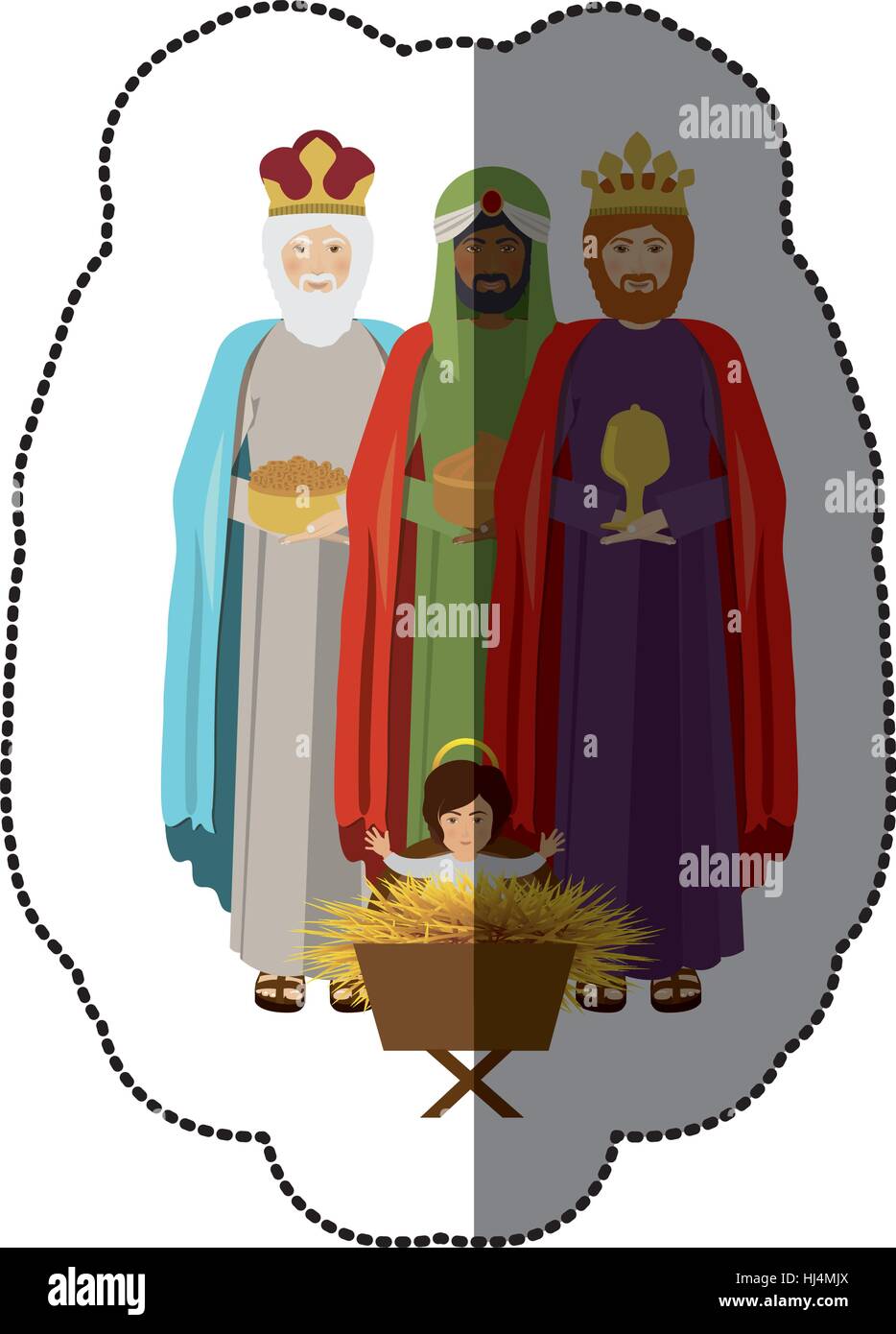 three wise men icon vector illustration graphic design Stock Vector