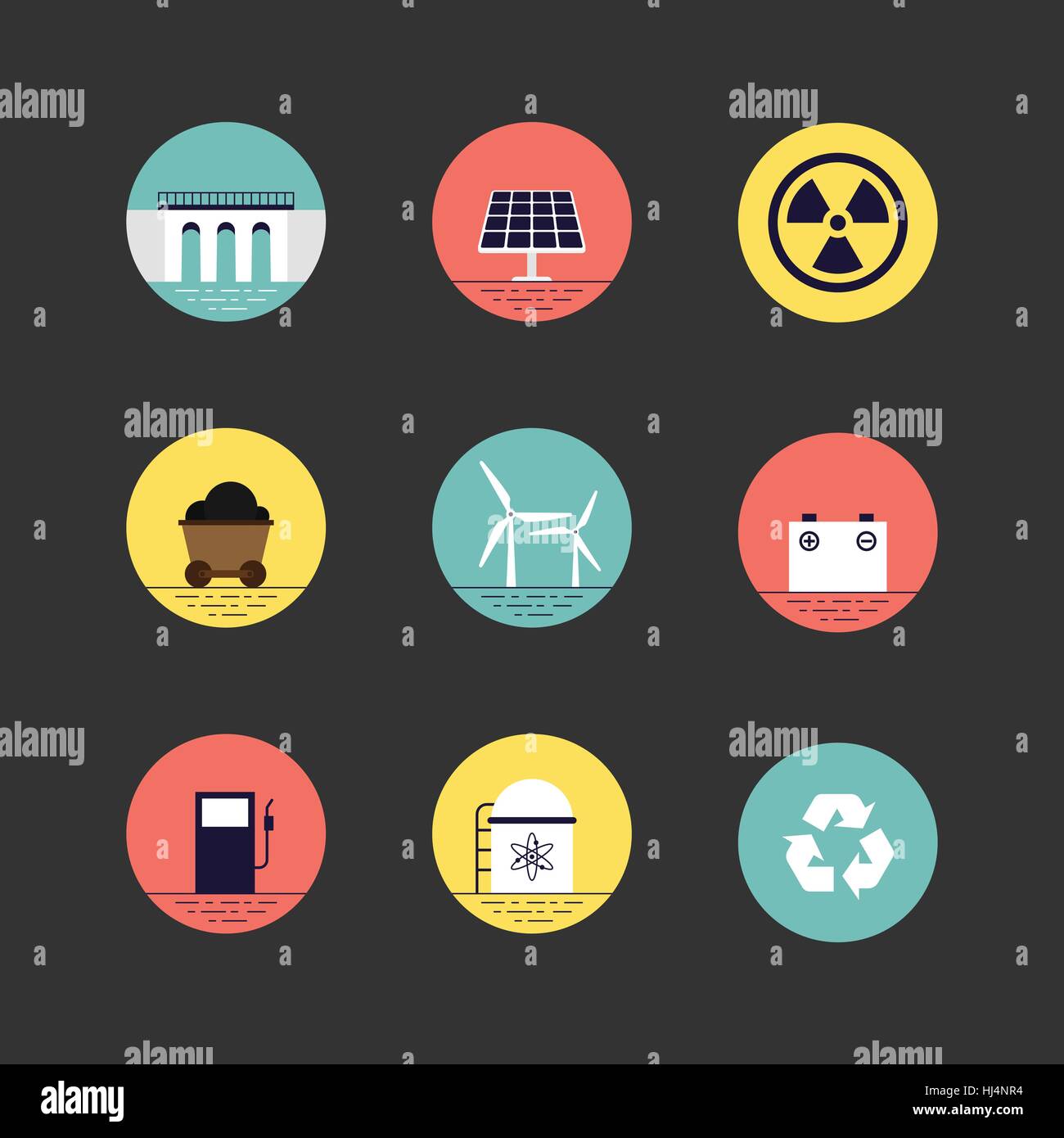 Renewable energy concept icon isolated vector illustration Stock Vector ...