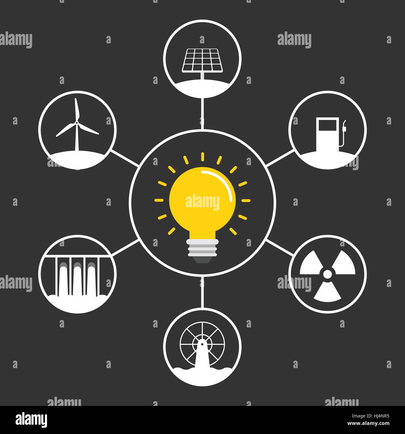 Renewable energy concept icon isolated vector illustration Stock Vector ...