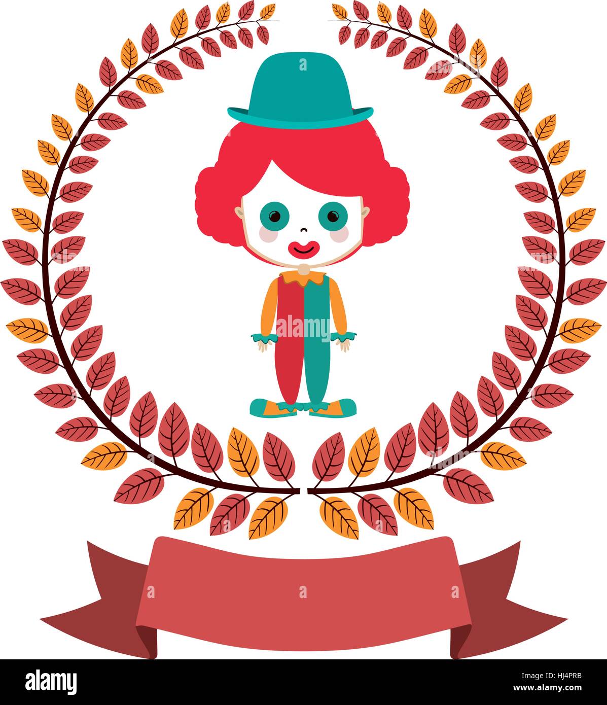 Circus clown cartoon icon vector illustration graphic design Stock ...