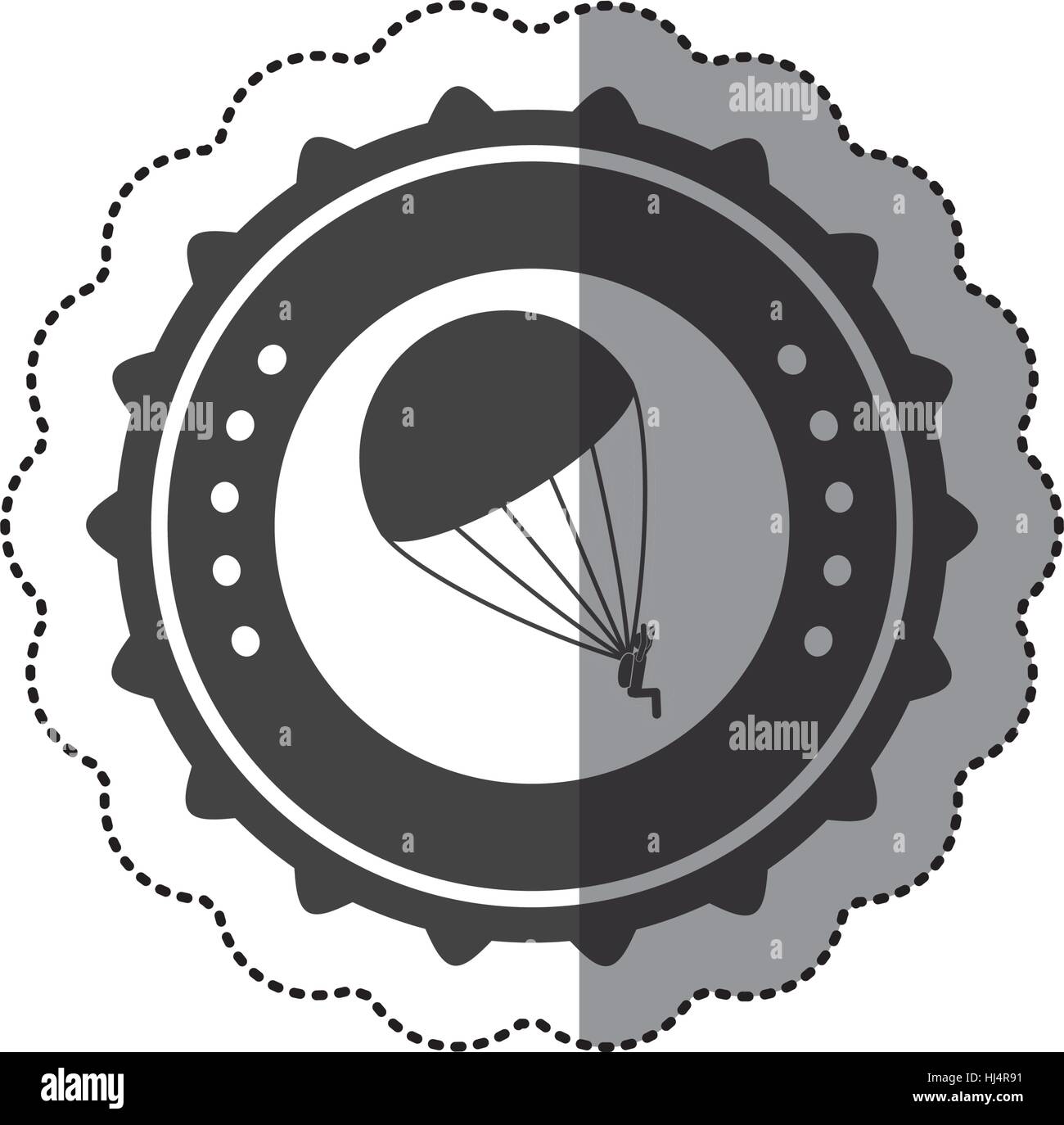 Skydiving extreme sport icon vector illustration graphic design Stock ...