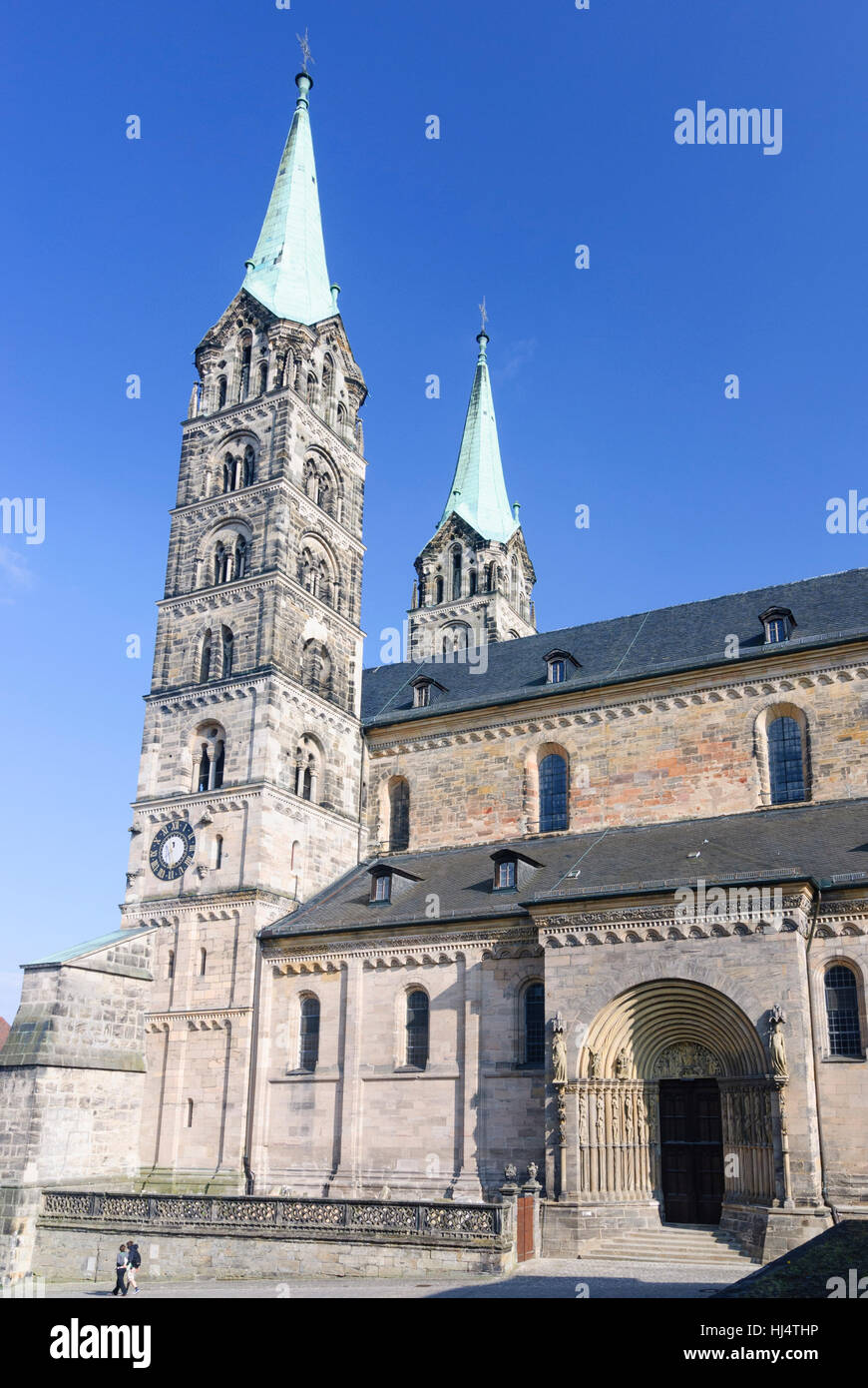 Bamberg: cathedral at Domplatz, Oberfranken, Upper Franconia, Bayern, Bavaria, Germany Stock Photo