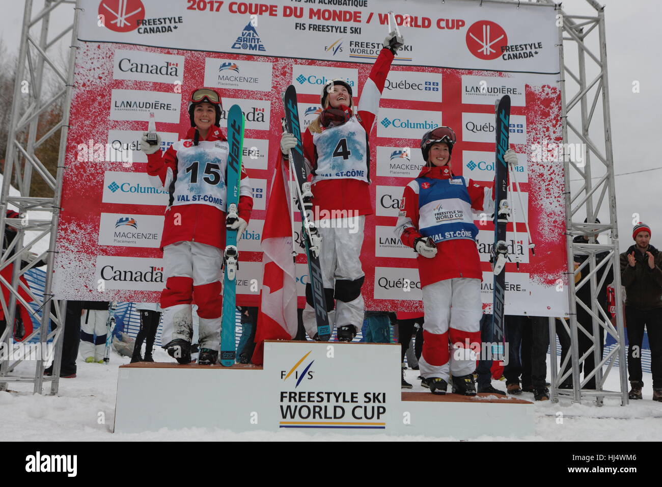 An all Canadian podium for the FIS Freestyle Ski world Cup 2017 with