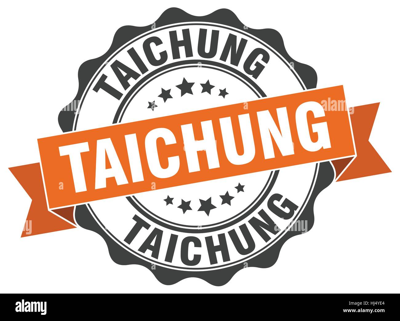 Taichung round ribbon seal Stock Vector