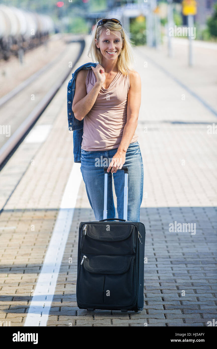 Woman on a platform hi-res stock photography and images - Alamy