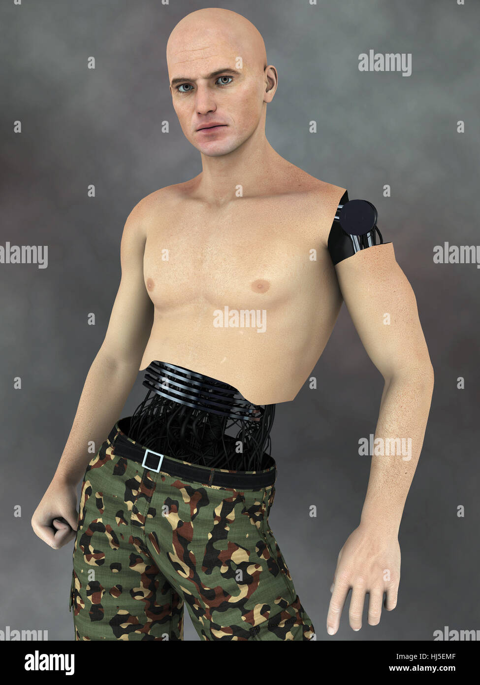 future, soldier, fiction, android, robot, automatic machine, machine, man, Stock Photo