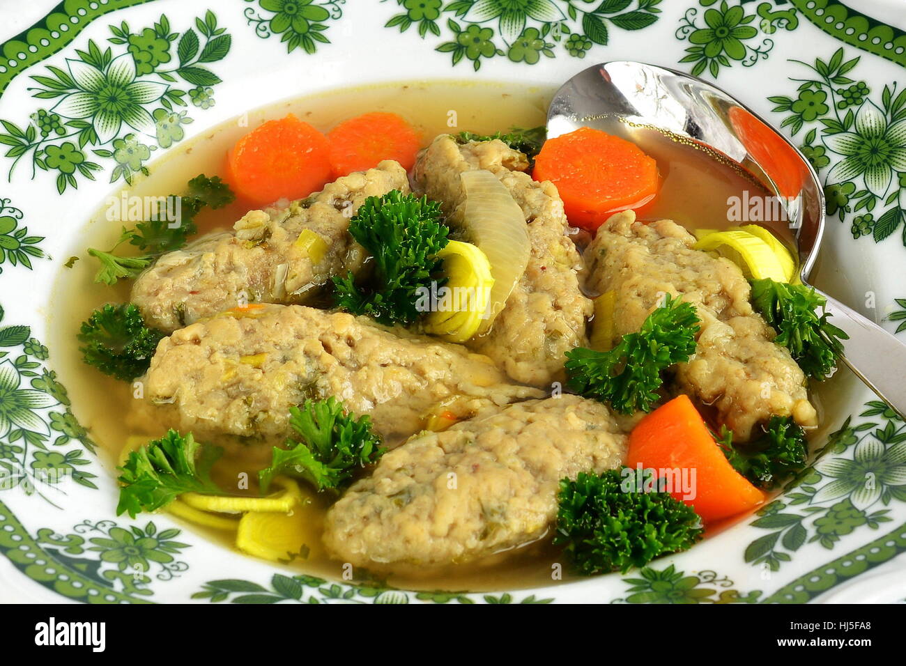 leberspätzle in the broth Stock Photo - Alamy