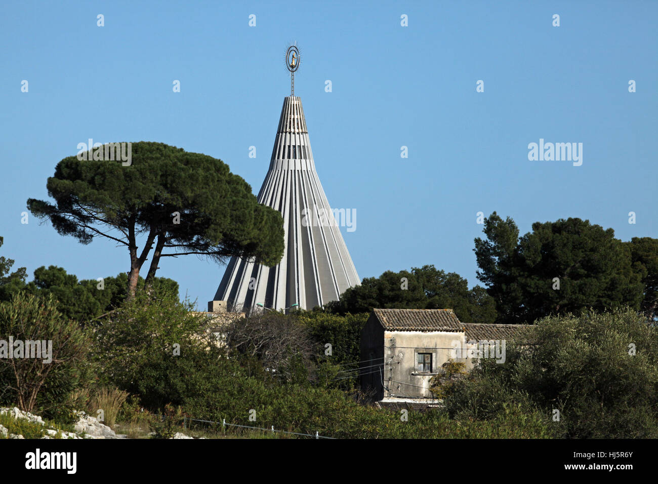 sanctuary of madonna delle lacrime Stock Photo