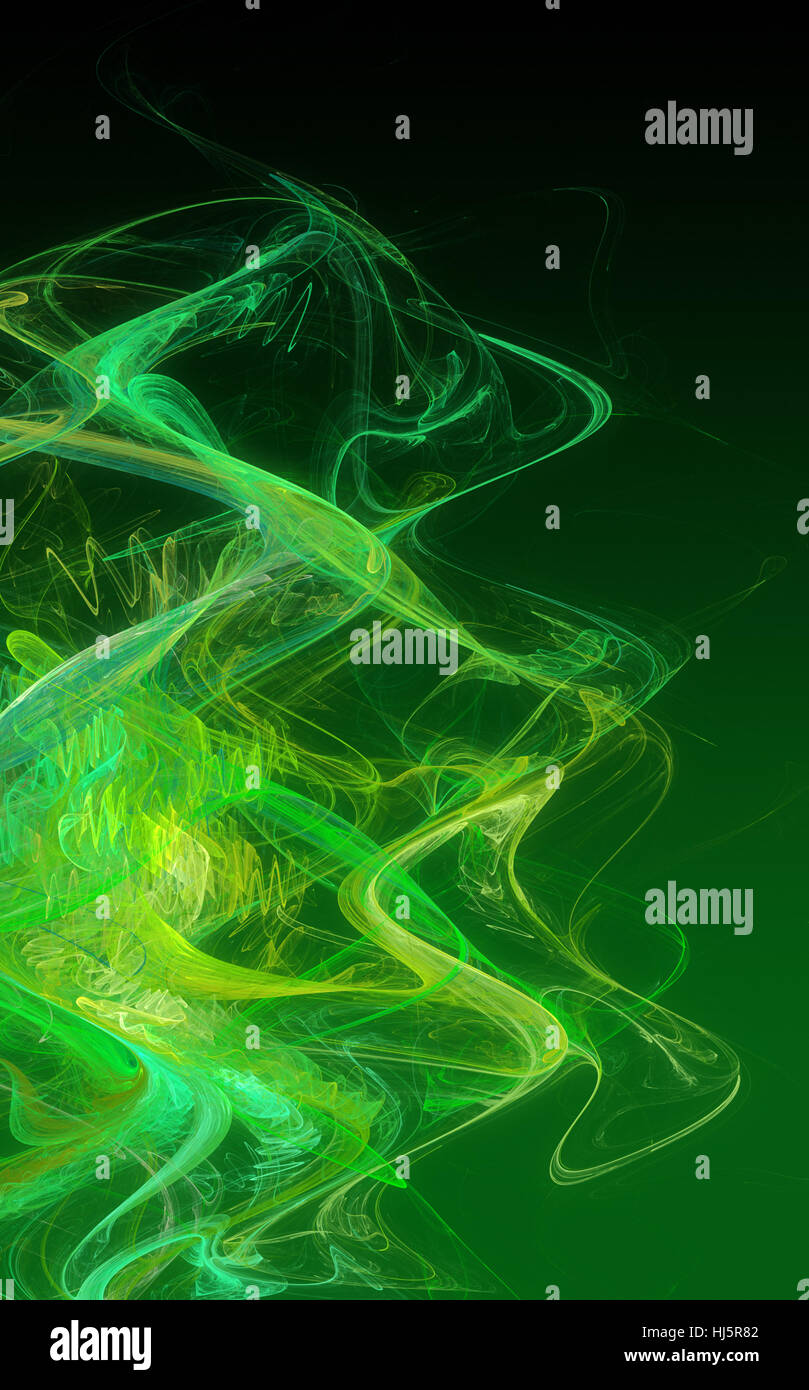 green smoke waves Stock Photo - Alamy
