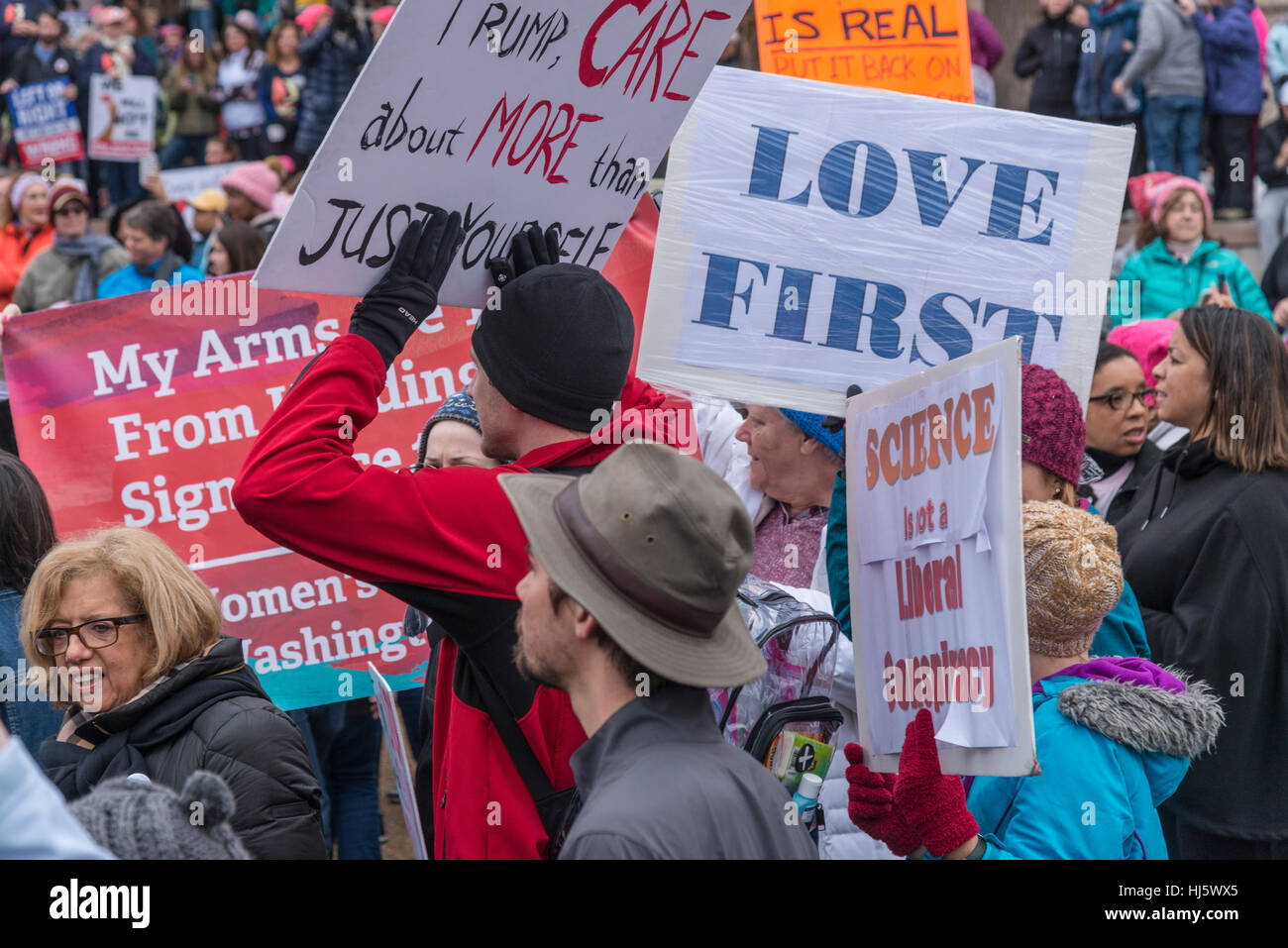 Women's March Washington DC January 21,2017 Stock Photo