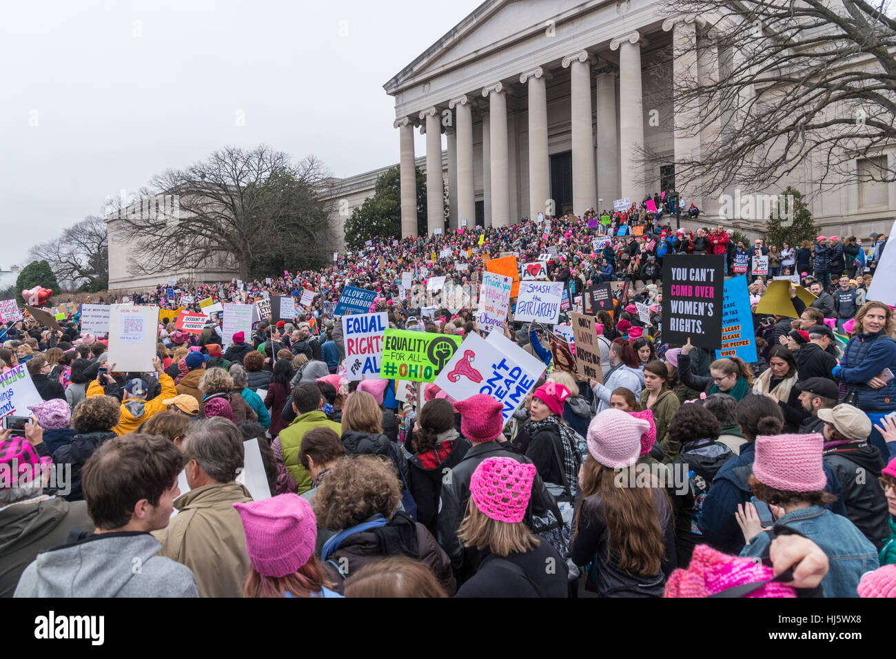 Women's March Washington DC January 21,2017 Stock Photo