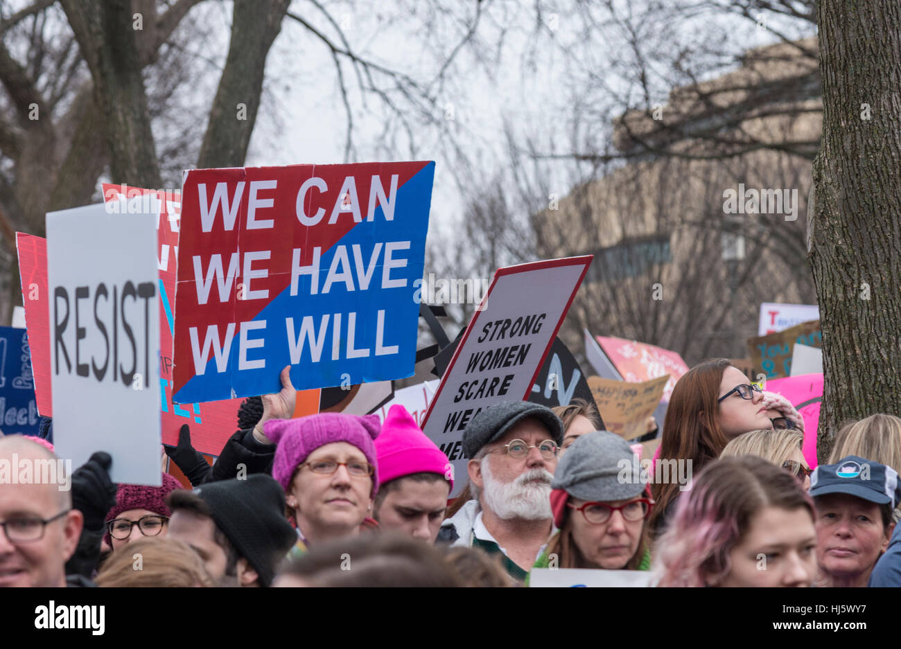 Women's March Washington DC January 21,2017 Stock Photo