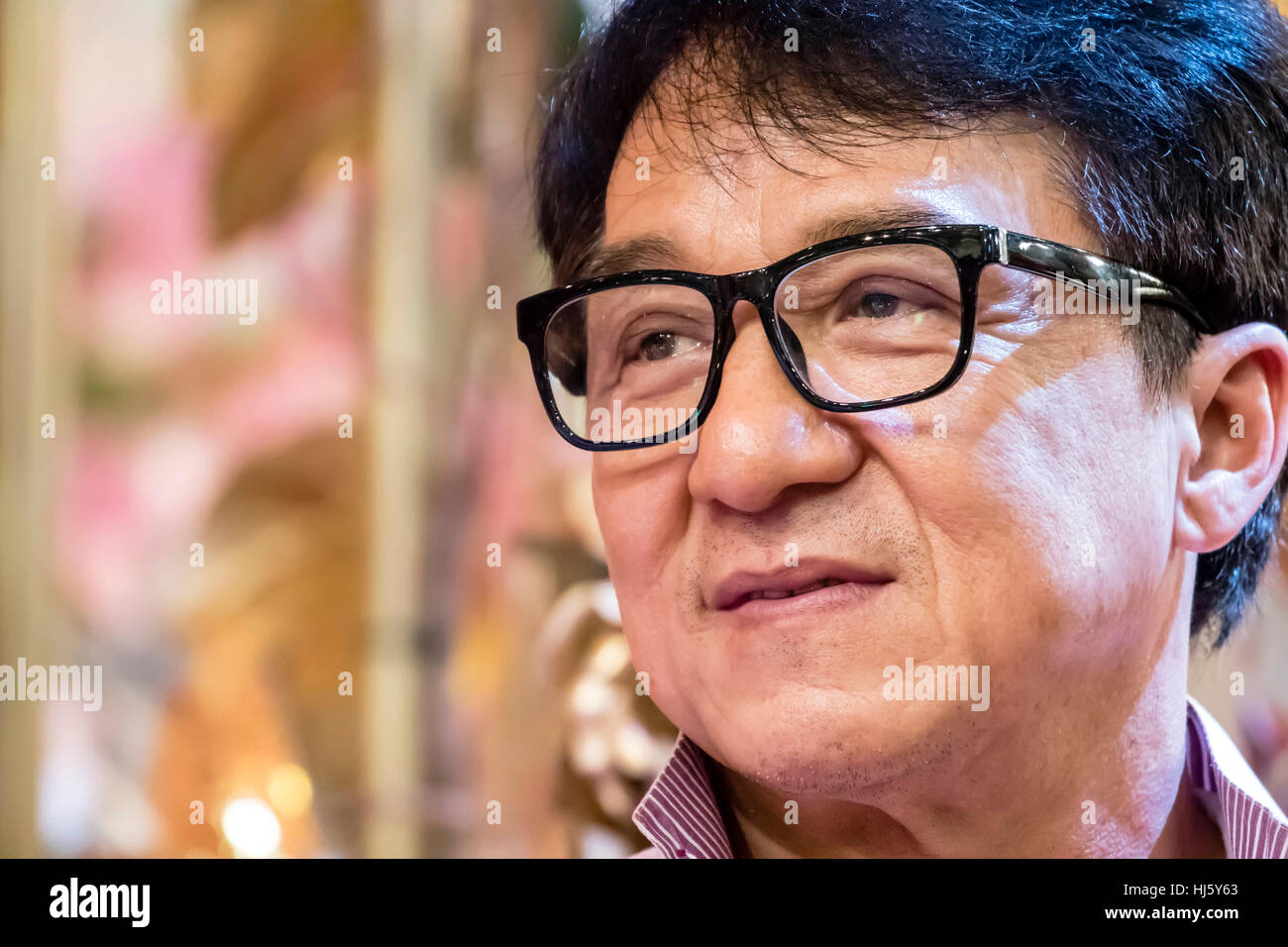 Kuala Lumpur, Malaysia. 21 Jan, 2017. Hong Kong superstar, Jackie Chan in Kuala Lumpur. Jackie Chan on his promotional tour for his new movie Kung Fu Yoga, opening in the Chinese New Year 2017. © Danny Chan/Alamy Live News. Stock Photo