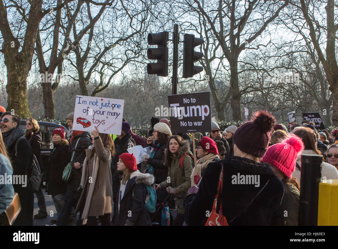 Women March London January 2017 Stock Photo