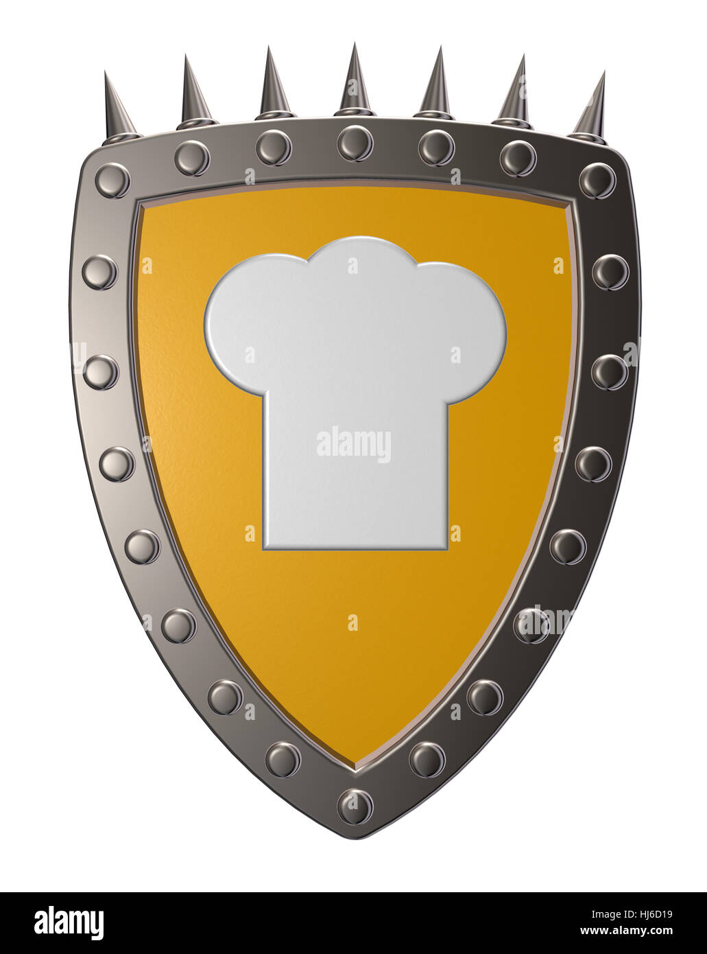 coat with cooking symbol Stock Photo Alamy