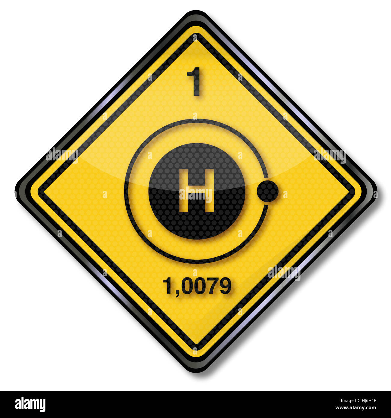 chemistry characters hydrogen atom Stock Photo